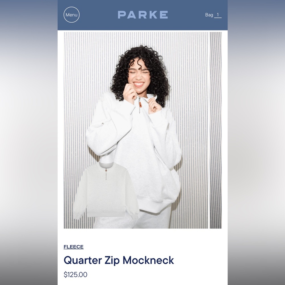 PARKE Quarter Zip Mockneck S/M never worn